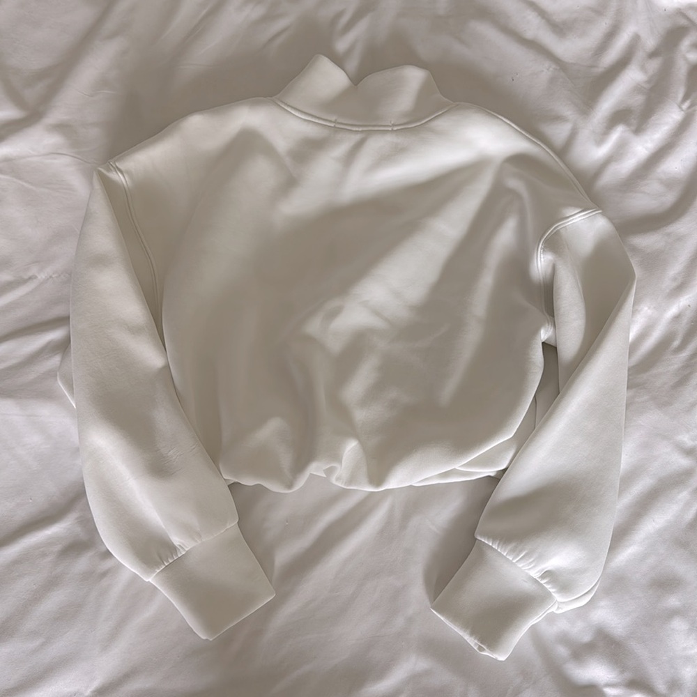 Alexander Wang White Turtleneck Cropped Sweatshirt - Picture 8 of 9